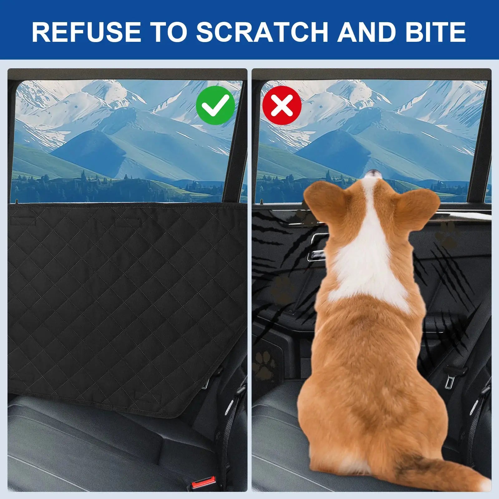 2Pcs Oxford Waterproof Car Door Cover for Dog Anti-Scratch Car Interior Cover Washable Car Door Protect Mats for Car Truck & SUV from PriceLows™