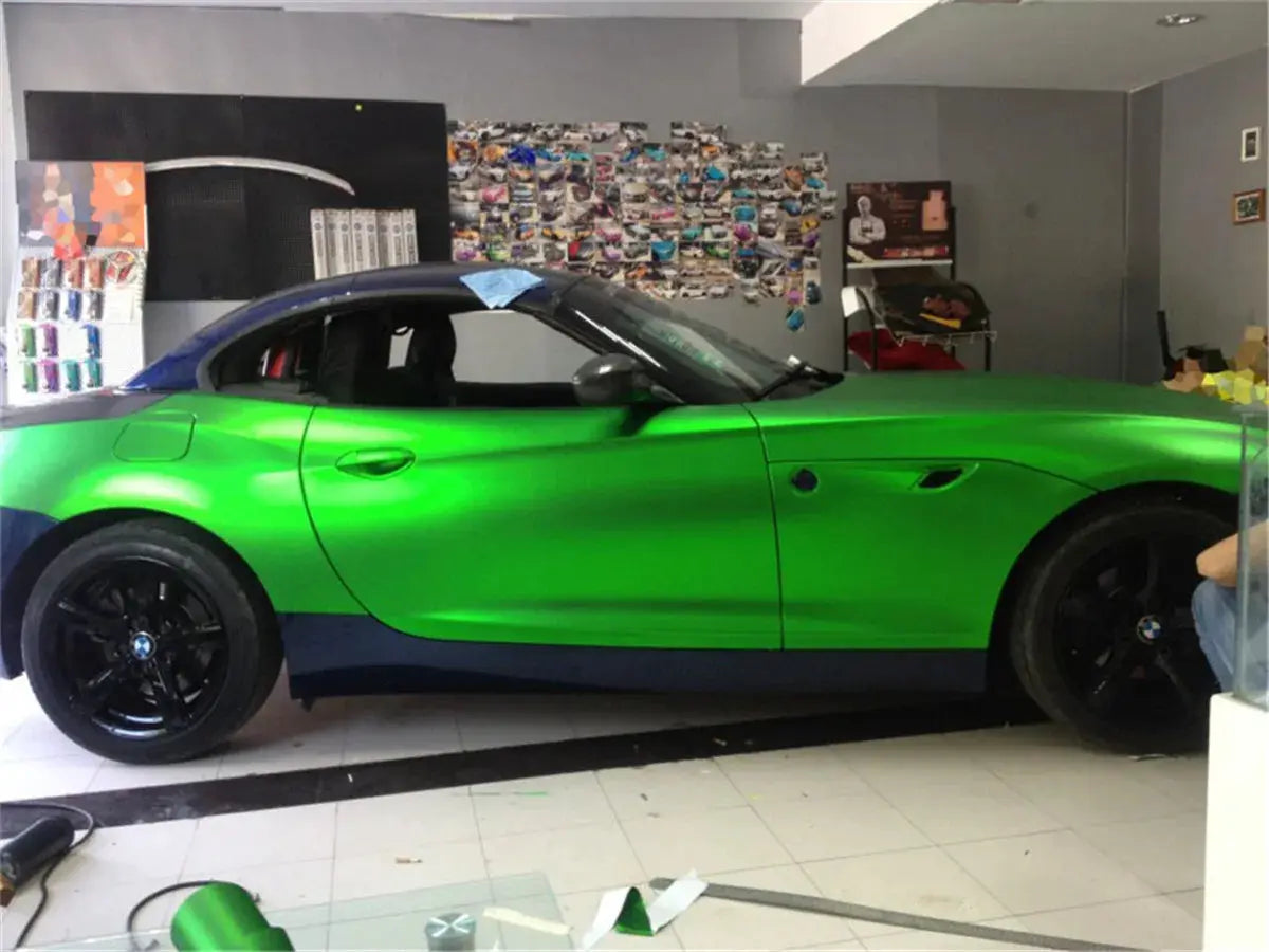 Multiple Colors Ice Metallic Matte Chrome Vinyl Car Wrap Film with Air Release Satin Car Stickers Foil from PriceLows™