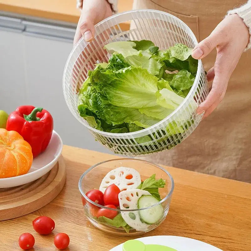 Multifunctional Household Manual Vegetable Dehydrator - Salad Spinner with Fruit, Lettuce Drain Basket | Home Kitchen Gadgets from PriceLows™