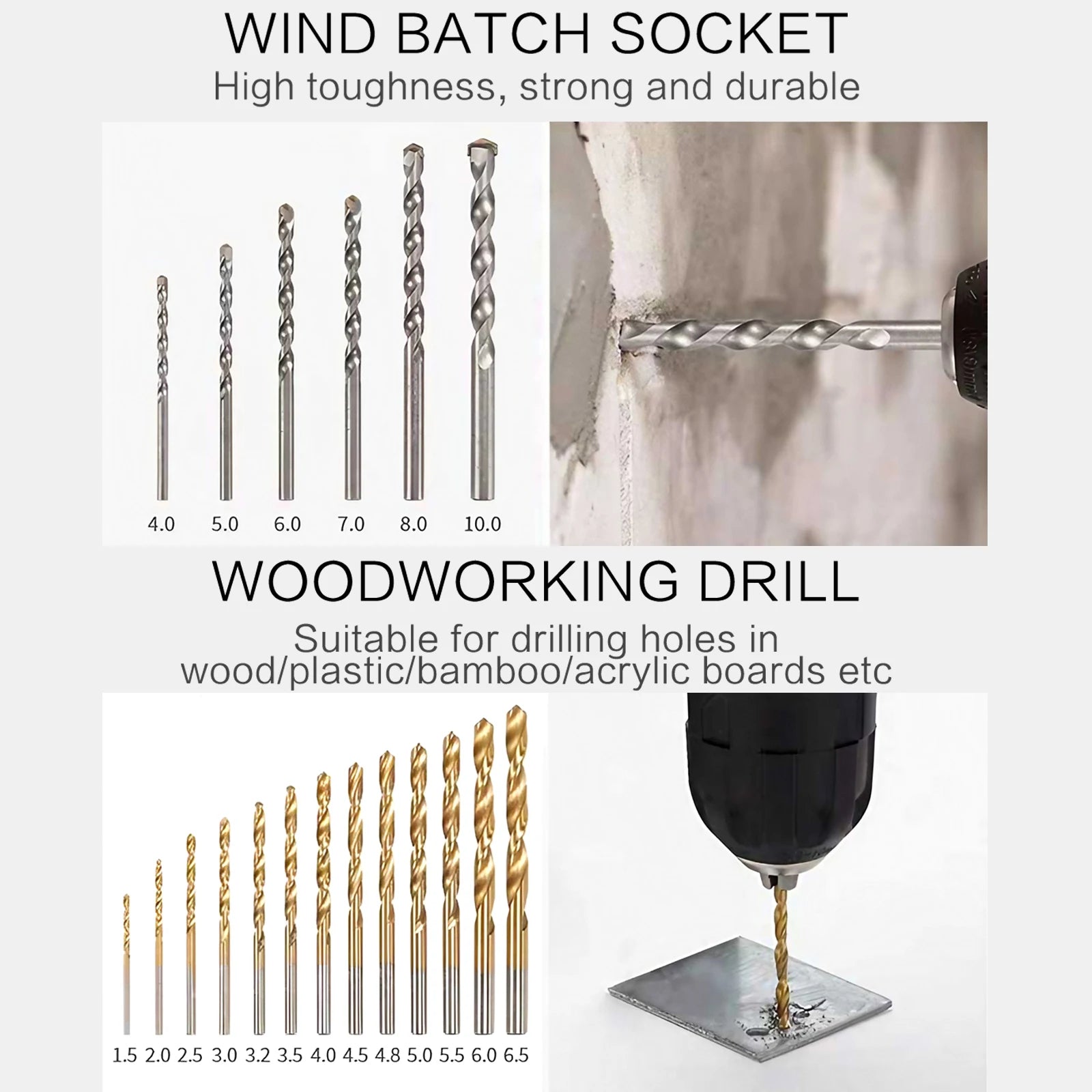 111 Pcs Tool Set Multifunctional Woodworking Tools Twist Drill Batch Screwdriver Woodworking Drill Flat Drill Hole Opener Set from PriceLows™
