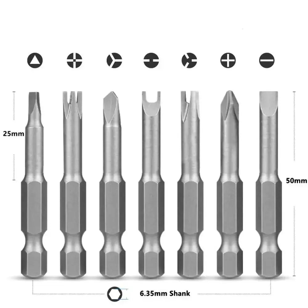 5/7/13Pcs Special-shaped Screwdriver Set 50mm U-shaped Y Shape Triangle Inner Cross Three Points Phillips Slotted Screwdriver from PriceLows™