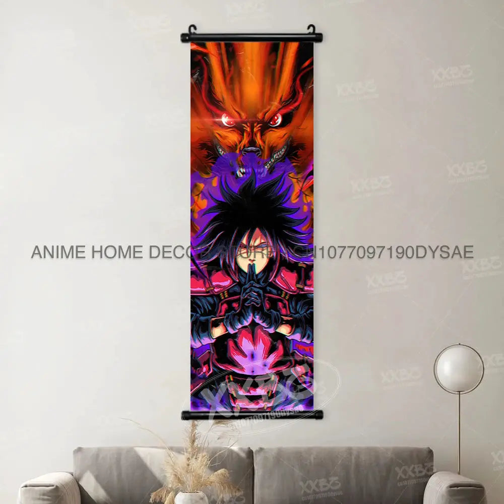 Uzumaki Naruto Posters Sasuke Home Decor Uchiha Madara Hanging Painting Might Guy Scrolls Picture Gaara Wall Art Killer B Mural from PriceLows™