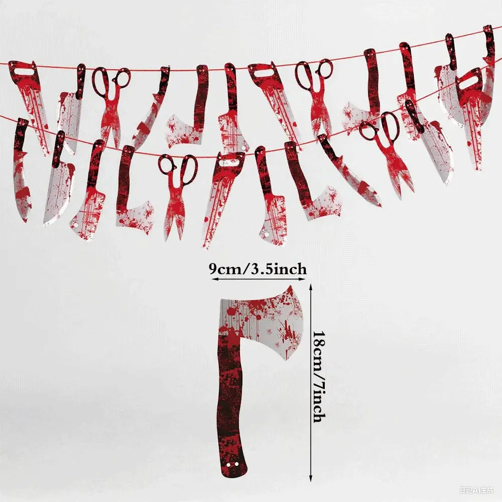 Halloween Bloody Banners | 2 Piece Set | Heavy Paperboard | Party Decor
