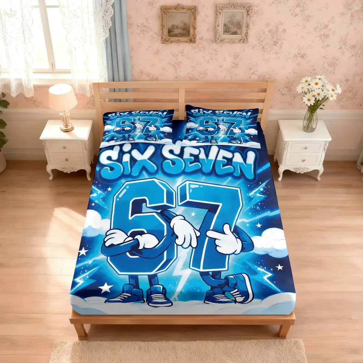 3pcs Cartoon Funny 67 Element Printed Coreless Bedsheet Set, Multi Size Comfortable Bedspread, Bedroom Bedding Decoration from PriceLows™