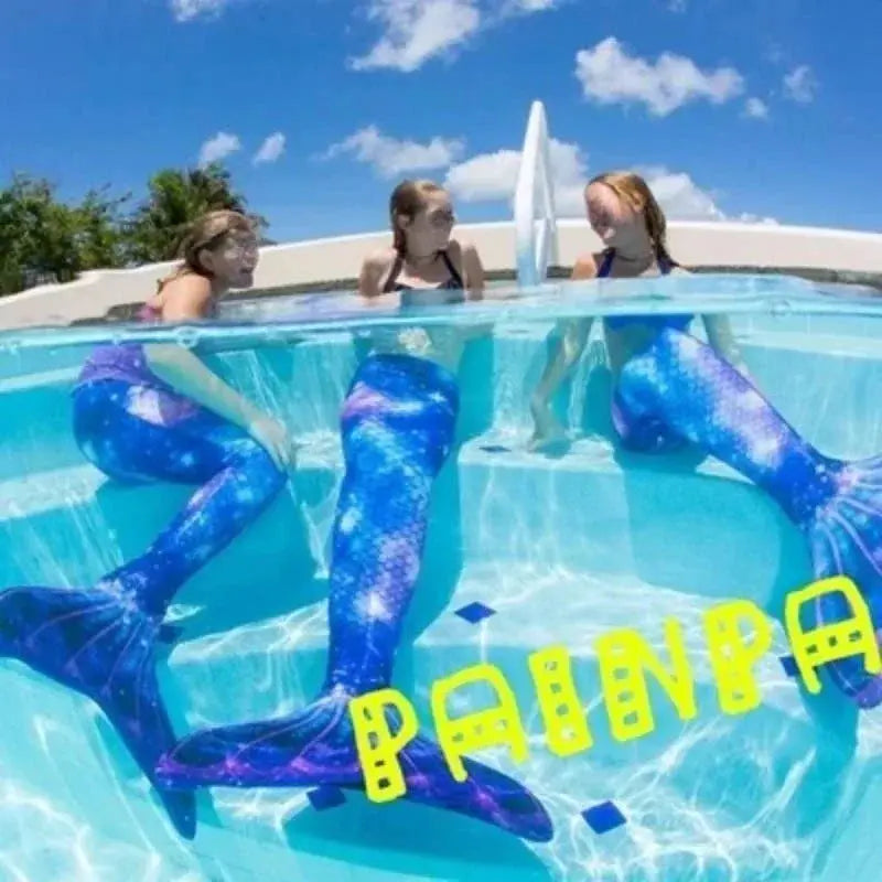 New Kids Adult Swimming Mermaid tail Girl Mom Cosplay Mermaid Costume Children Party Gift Fantasy Swimsuit With Monofin Fin from PriceLows™
