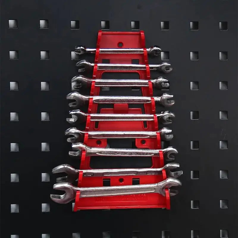 Red Wrench Organizer Plastic Wrench Organizer Tray Sockets Storage Tools Rack Sorter Standard Spanner Holders Wrench Holder from PriceLows™