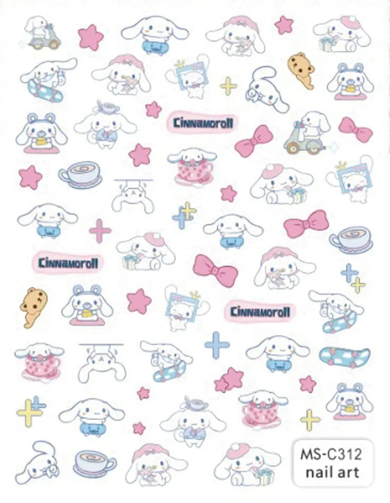 1PCS Cartoon Kawaii Pokémon Nail Stickers 3D Sanrio Hello Kitty Stickers For Nails Nails Accesories Anime Kuromi Nail Supplies from PriceLows™