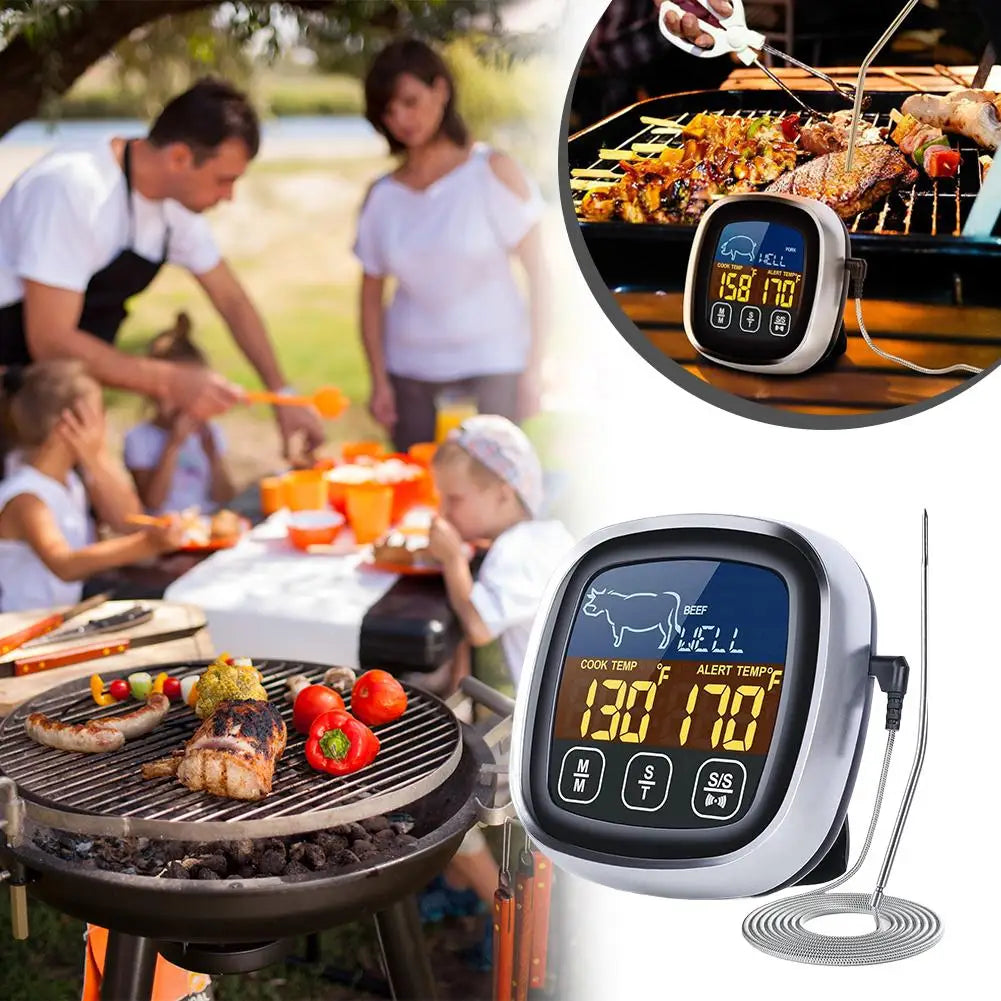 Digital Kitchen Thermometer | Probe With Touch Screen | Meat BBQ Tool | One Pack