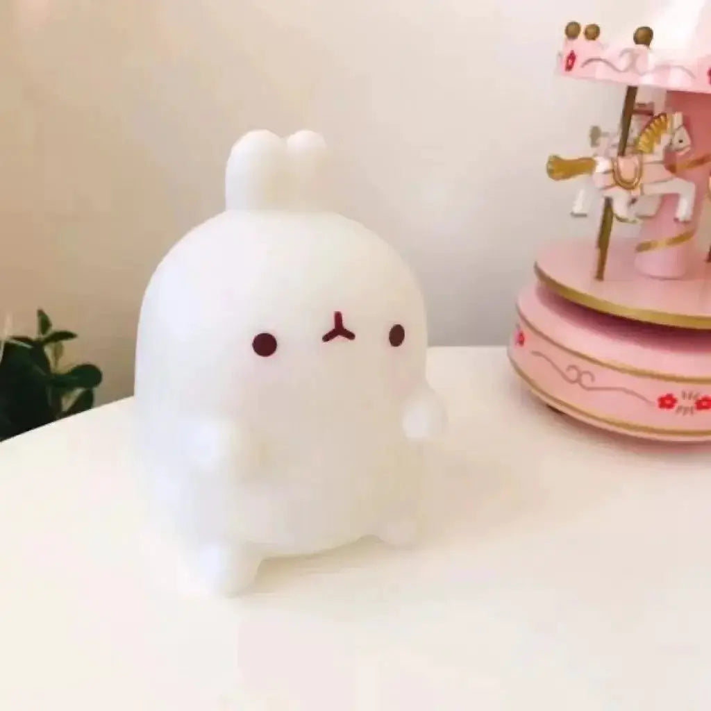 Rabbit Night Light Bedhead Bedroom LED Small Table Light Non Plug In Floor Stand Creative Atmosphere Night Light Decoration from PriceLows™