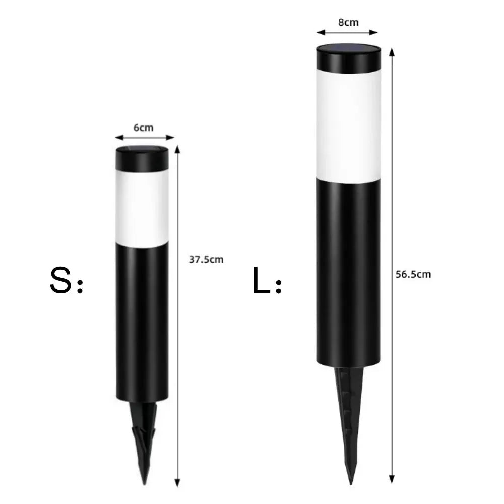 Solar Stainless Steel LED Modern Pathway Lights Upgraded Courtyard Outdoor Garden Cylindrical Lawn Light Outside Walkway Decor from PriceLows™