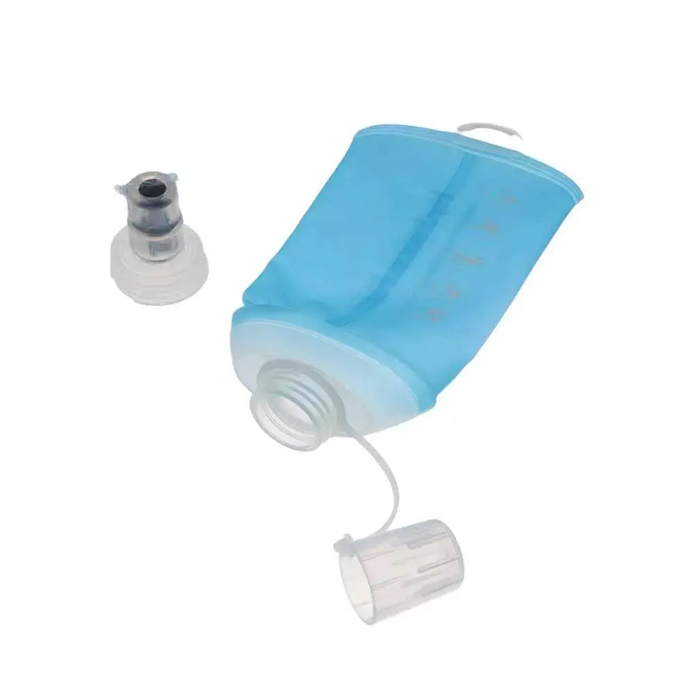 Hiking TPU Folding Water Bottle Water Bag Blue Collapsible Water Bottle Soft Flask Sport Water Bottle 500ML 250ML 150ML from PriceLows™