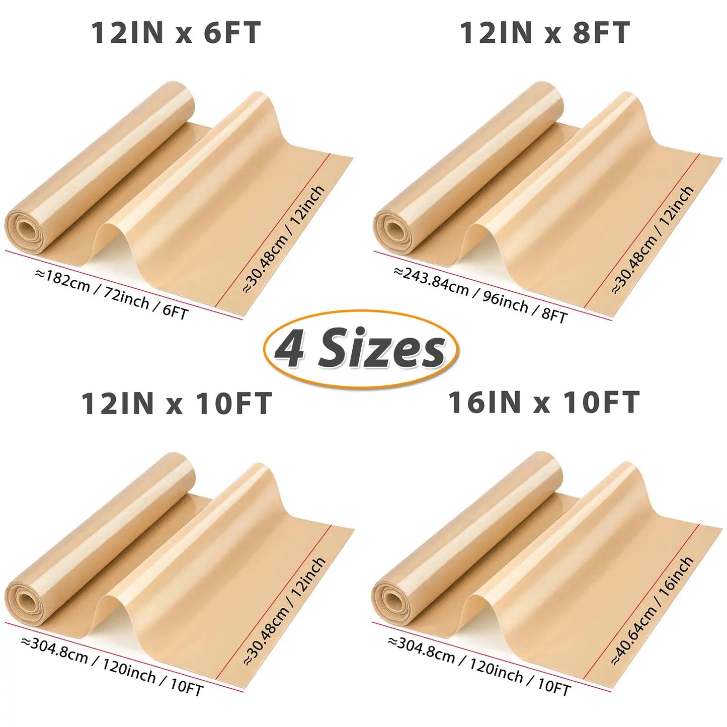 Silicone Baking Mat Roll | Non Stick Surface | Reusable Oven Safe | Cut To Size