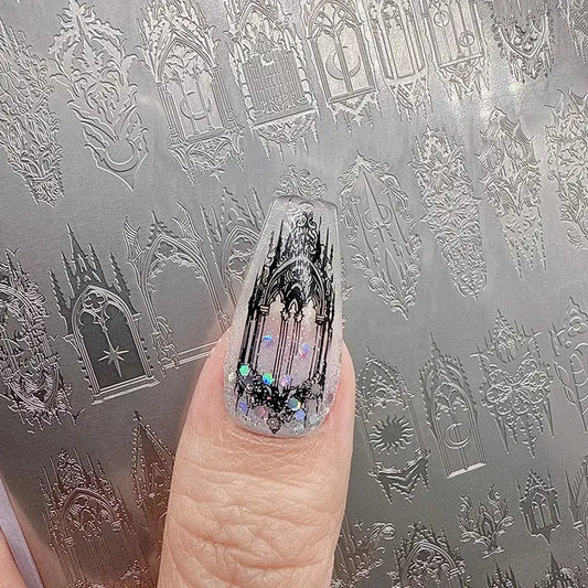 XMQ NAIL ART STAMPING PLATES CAVED WINDOW IMAGE PLATES from PriceLows™