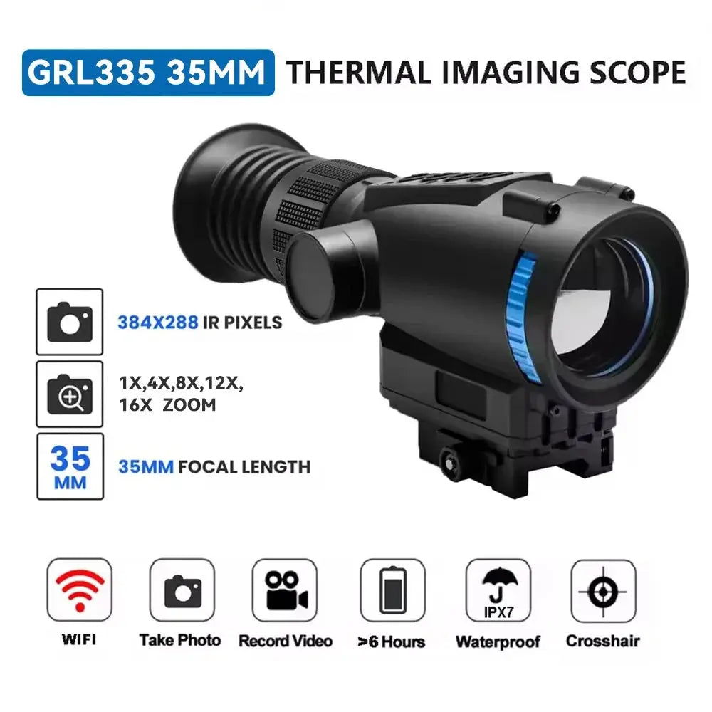384*288 Thermal Imager Sight Up To 1500-1800 Detection Range for Outdoor Adventure, Search & Rescue from PriceLows™
