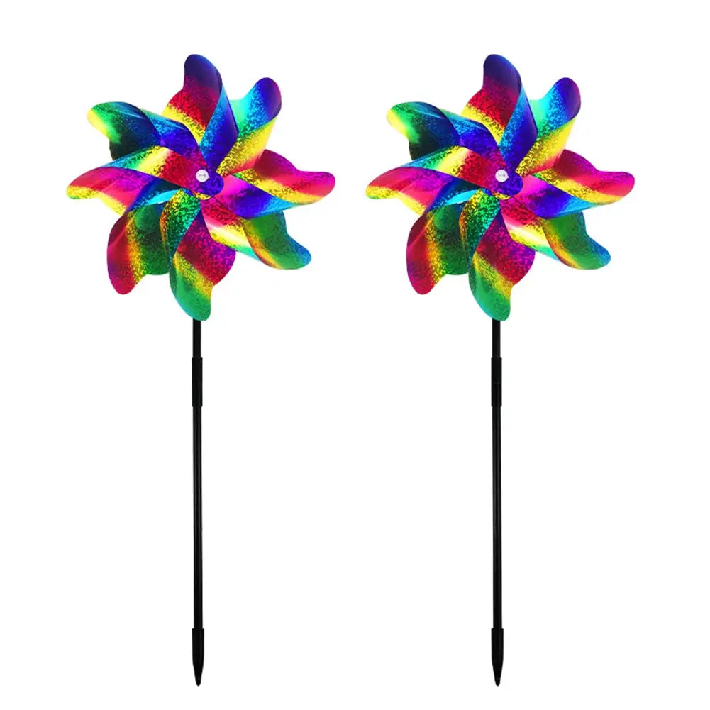 2/10pcs Bird Repeller Windmill Spinner Creative 8 Leaves Repelling Birds Wind Spinner Outdoor Garden Lawn Yard Decoration from PriceLows™