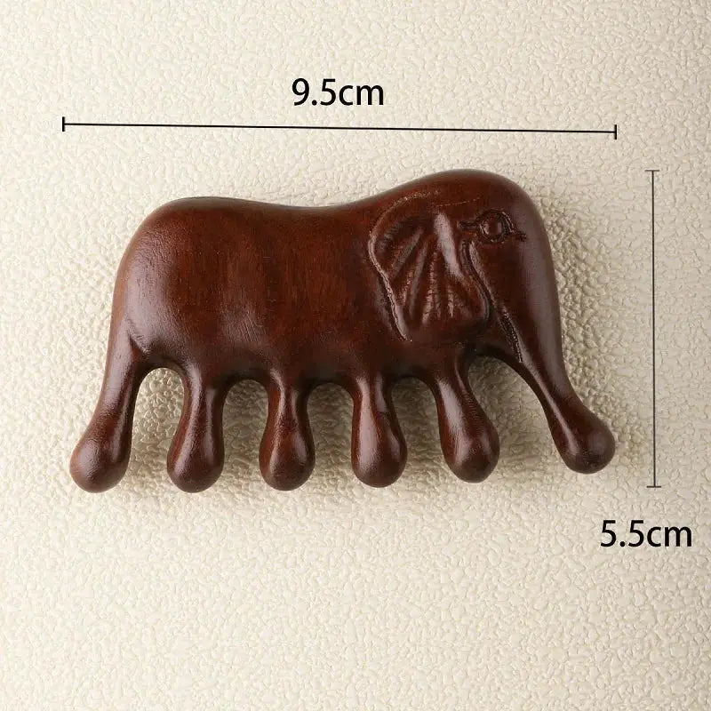 Wooden Massage Comb | Scalp Oil Massager | Compact Size