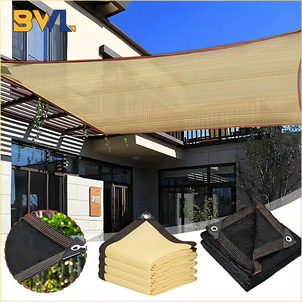 Outdoor Shade Sail | 400x200cm Beige HDPE | Thick Insulation Mesh