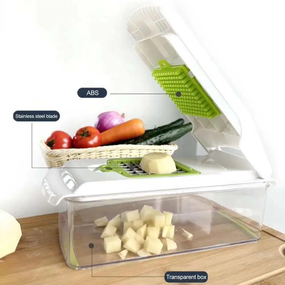 Vegetable Chopper | Food Grade ABS PP | With Collection Box | One Size