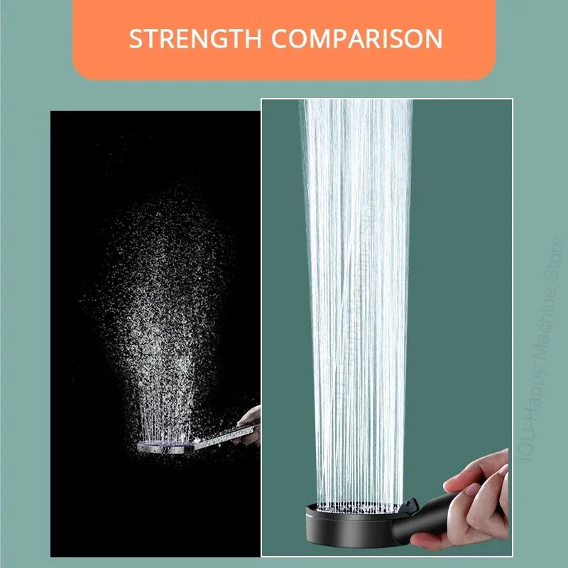 Shower Head | 5 Modes Adjustable | High Pressure Water Saving | Black