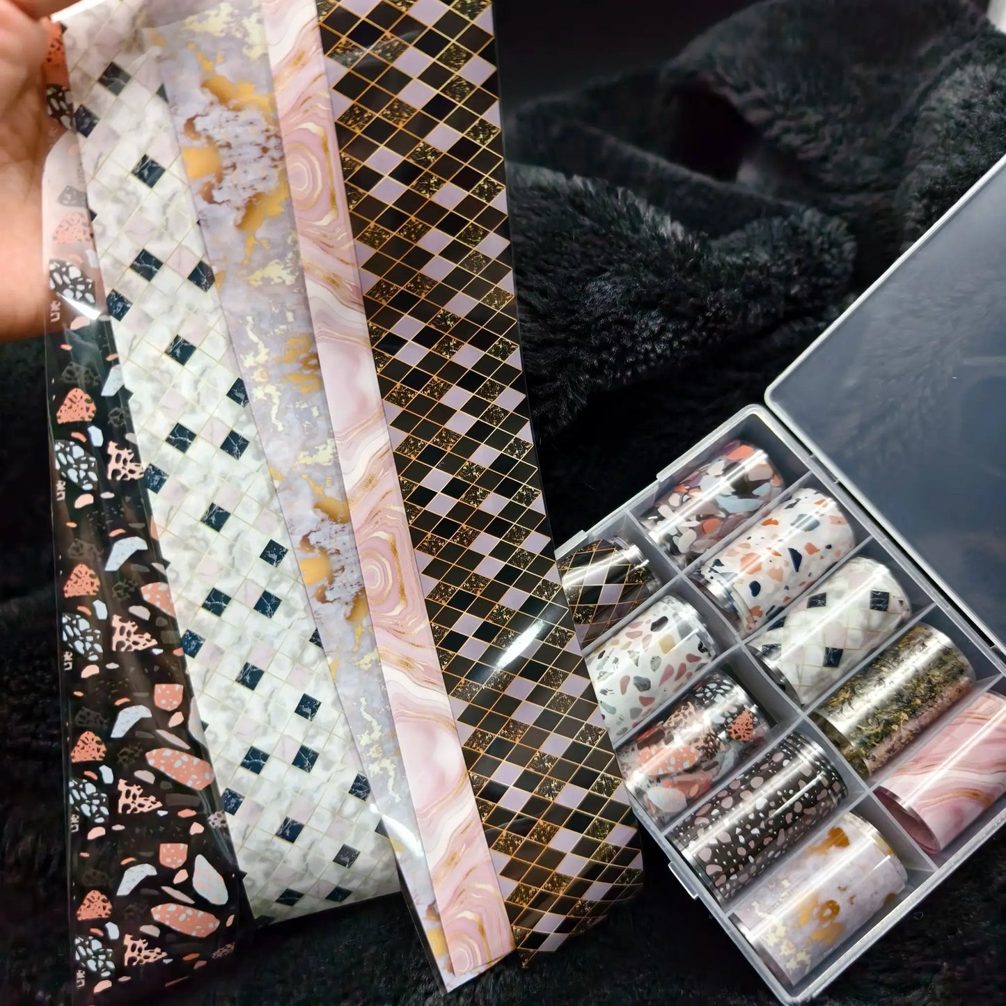 10Rolls Halloween Flower Plaid Angel Marble Bow Nail Foils Transfer Paper Nail Art Stickers Decal Nails Decoration from PriceLows™