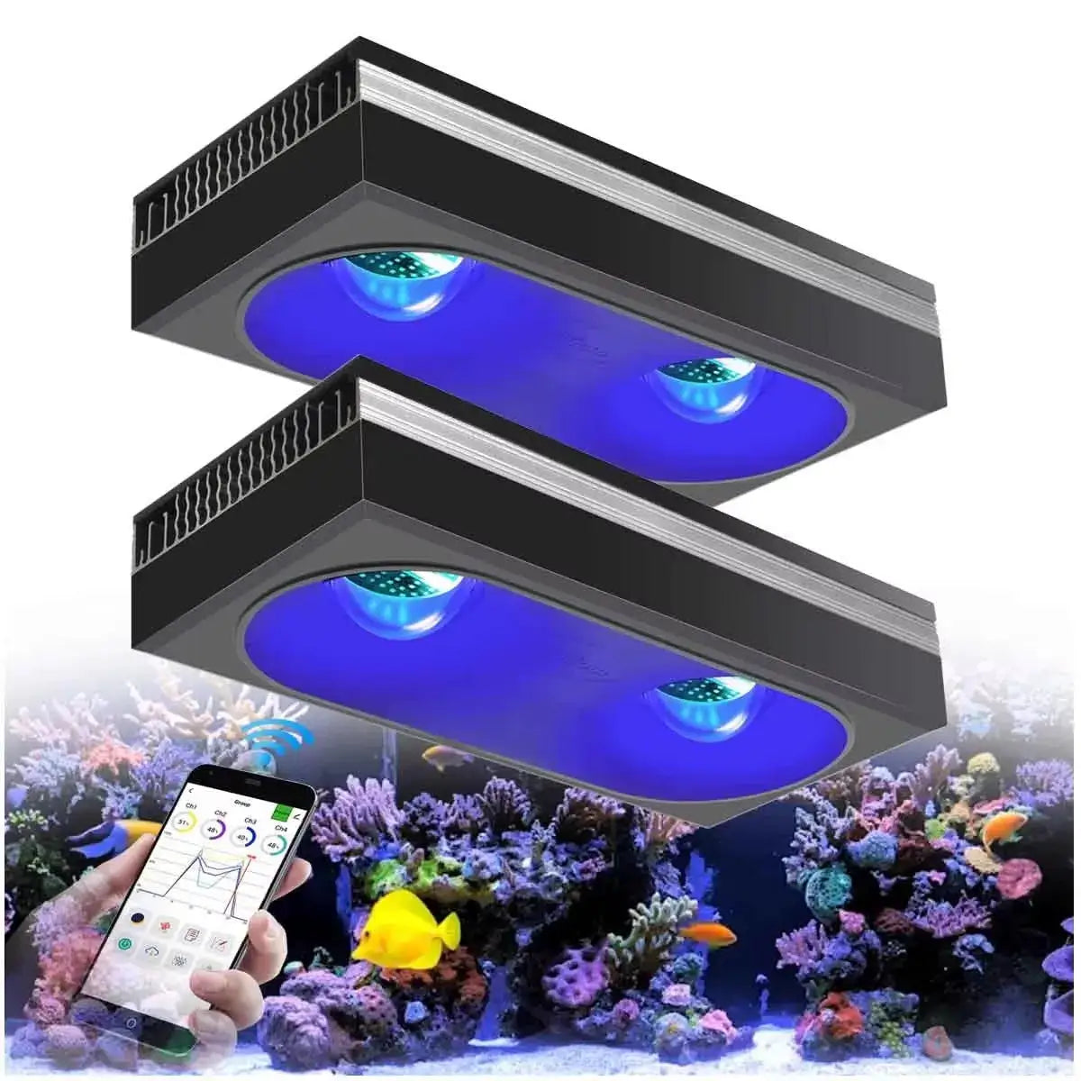 LED Aquarium Reef Light | 180W WiFi | Full Spectrum | Clip On