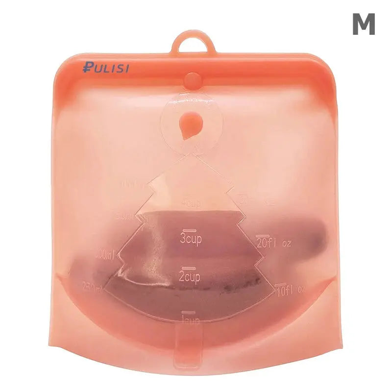 Silicone Reusable Food Bag | Capacities 500ml 1000ml 1500ml | Leakproof | Green