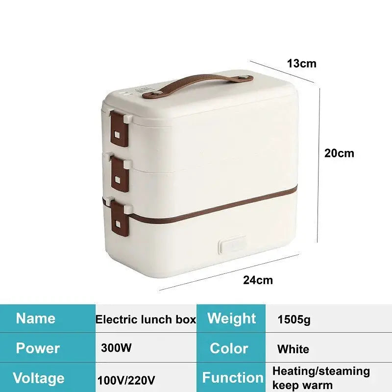 110V/220V Electric Lunch Box Portable Food Fast Heating Lunch Box 304 Stainless Steel Warmer Multi-Layer Office Lunch Box 800ml from PriceLows™