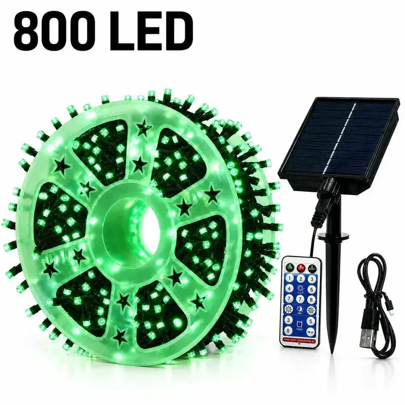 Halloween Solar String Lights | 335 Ft Length | 800 LED Bulbs | With Remote