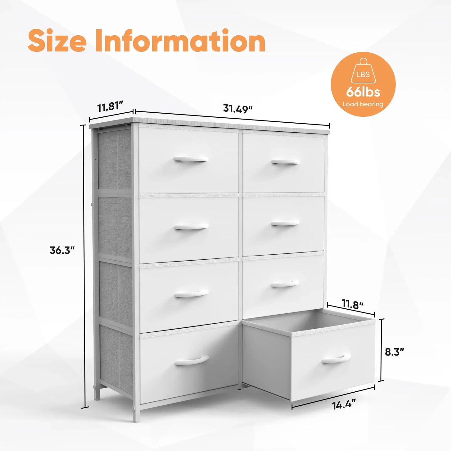 JHK Children's Wardrobe For Bedroom With 8 Fabric Drawers Storage Cabinet Steel Frame Assembly Closet For Clothes Home Furniture from PriceLows™