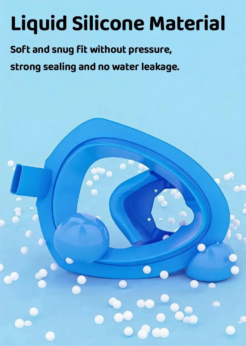 Full Face Snorkel Mask 180° Panoramic View Dry Top Snorkel Anti-Fog Leak-Proof Safe Breathing Swimming Diving Gear for Adults from PriceLows™