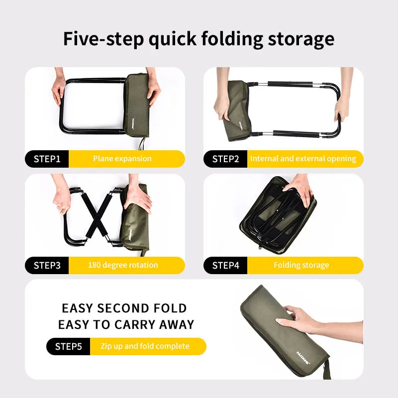 Camping Chair | Aluminum Alloy | Folding With Bag | Golden