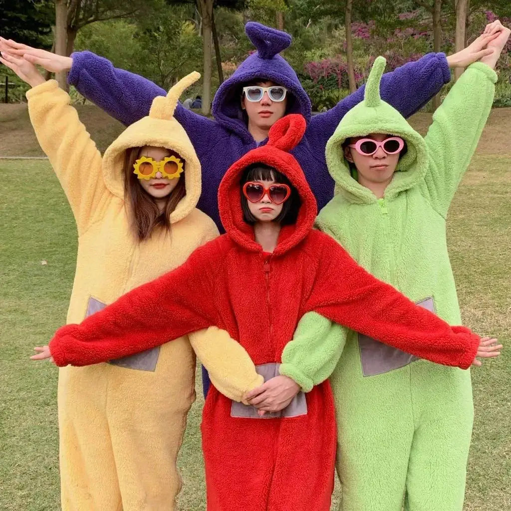 Adults Kids Onesies Soft Long Sleeves Pajamas Dipsy Tinky Winky Po Lala Costumes Home Clothes Women Unisex Homewear from PriceLows™