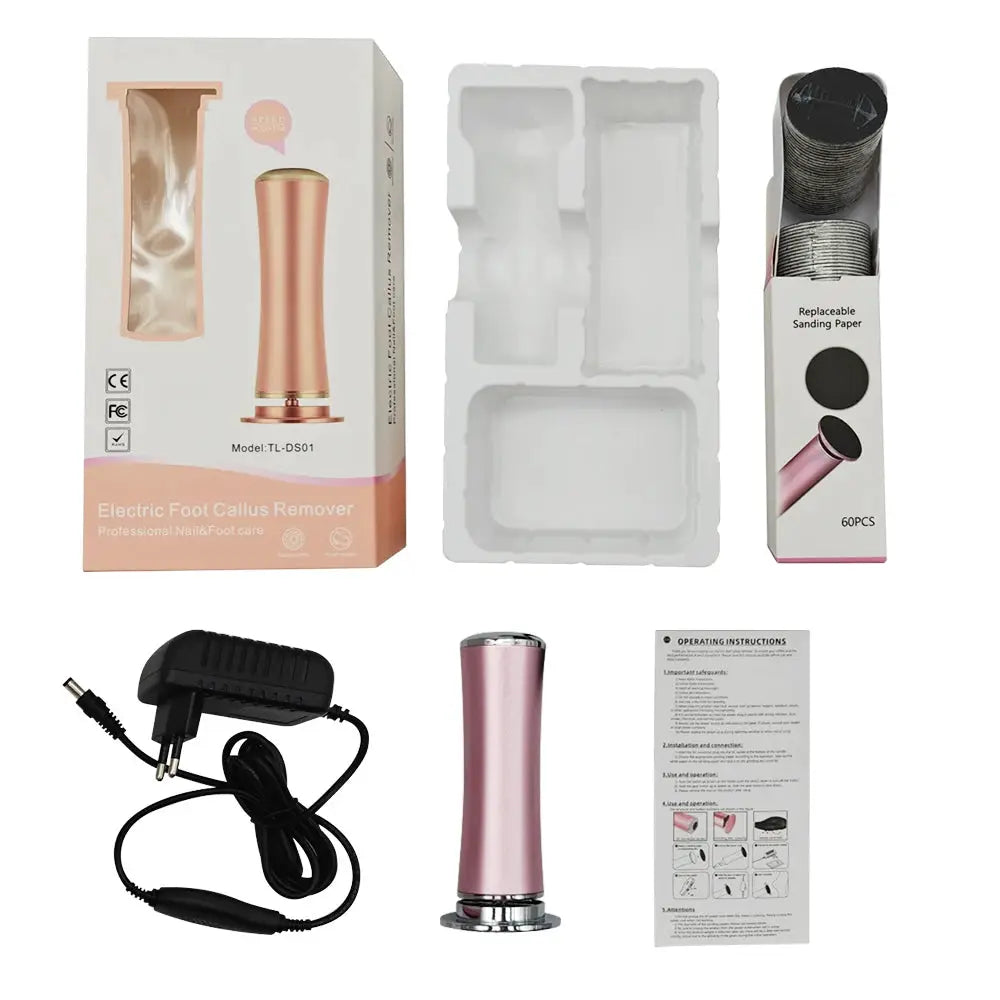 Electric Foot Callus Remover Foot Care File Heels Dead Skin Pedicure Tool Electronic Foot Grinder and Replacement Sandpaper from PriceLows™