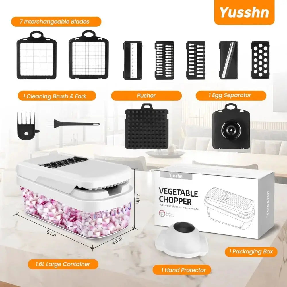Vegetable Chopper | 18 In 1 Multifunction | Plastic ABS Blade | One Size