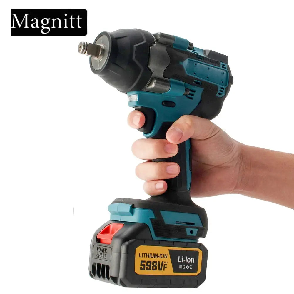 1800N.m High Torque Brushless Electric Impact Wrench 1/2'' Cordless Power Tool for Auto Repair Screwdriver Nut Remover For Makita 18V Battery Pin from PriceLows™
