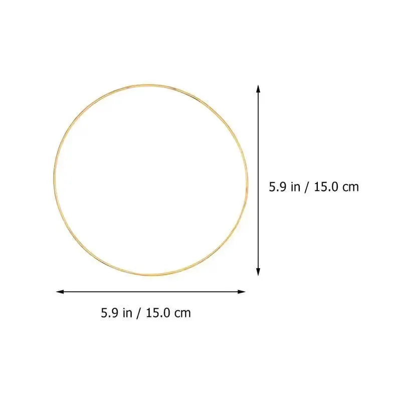 10Pcs 10/15cm Metal Ring Dreamcatcher Hoop Rings DIY Wedding Wind Chime Hanging Decorations Circles Round Handmade Dreamcatcher from PriceLows™