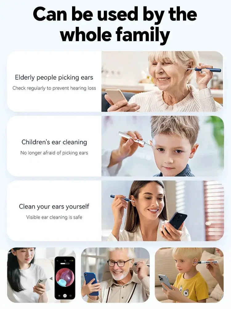 Digital otoscope,Ear Wax Cleaner Camera,endoscope camera,Safe Earwax Removal Endoscope with 15M Camera,Ear Cleaning Tools from PriceLows™