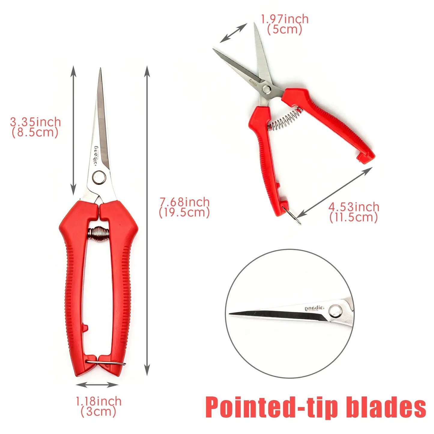 Stainless Steel Pruning Shears | Locking Blade | Grape Fruit Gardening