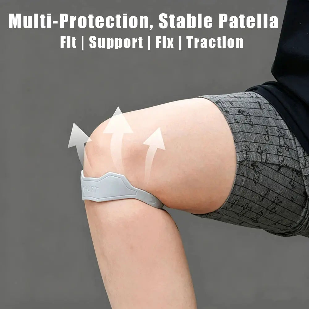 Patella Tendon Knee Strap | 2 Pack | Rubber Support | Multiple Sizes