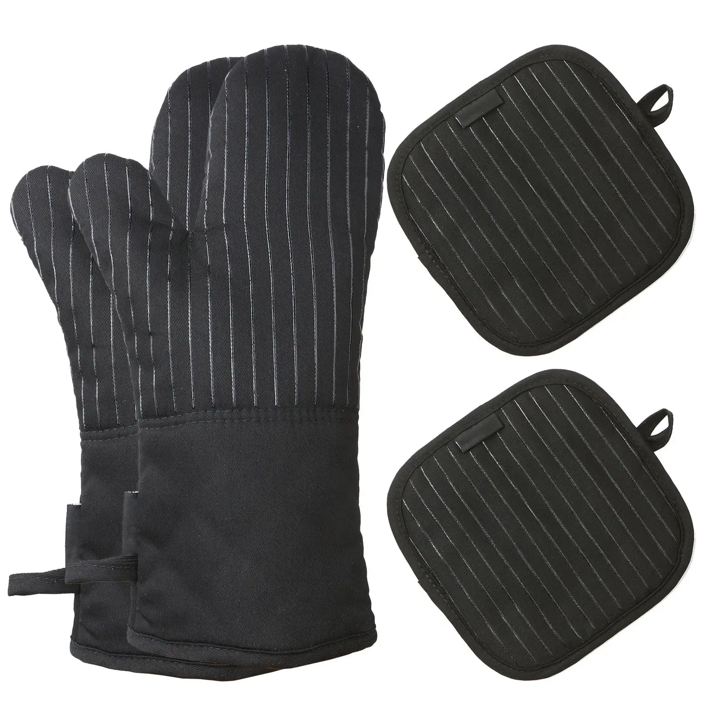 Oven Mitts | Cotton Silicone | Heat Resistant Non-Slip | 1 Pair