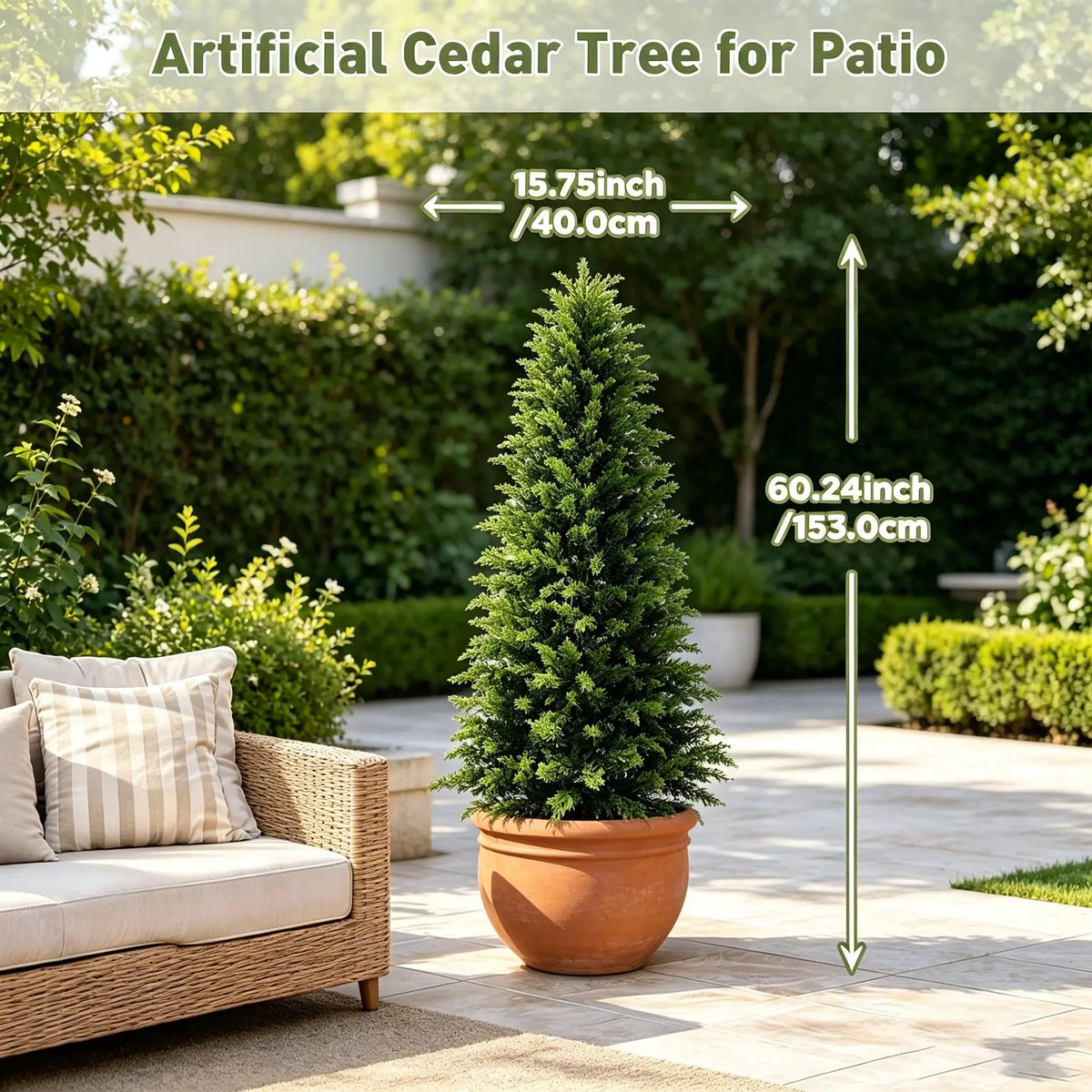 Artificial Cedar Topiary | UV Resistant | Indoor Outdoor | 2 To 6 Ft