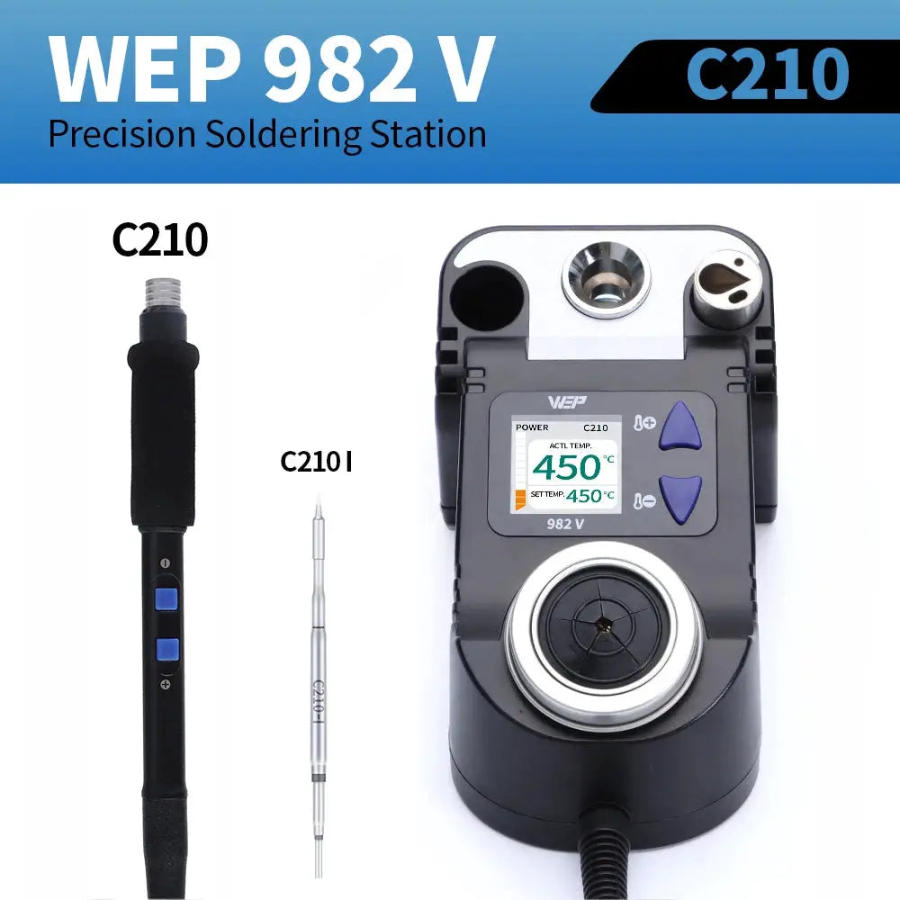 WEP 982V Portable Soldering Iron Station C210 C245 Digital Precision Soldering Station For Micro Component Phone Repair Tool from PriceLows™