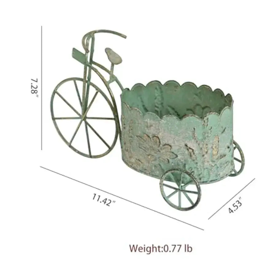 Vintage Metal Bicycle Planter Rustic Distressed Iron Flower Pot Plant Stand for Succulent Cactus Bonsai Herbs Flower Pot Indoor from PriceLows™
