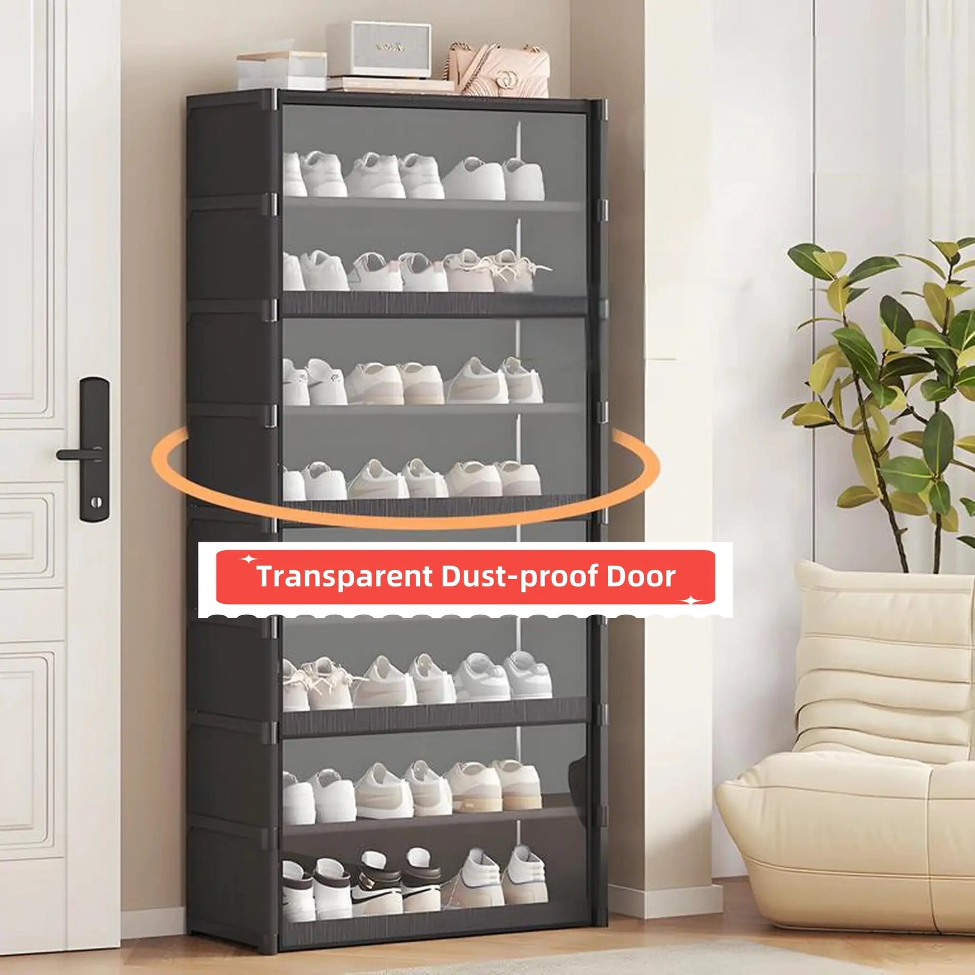 5/7-Layer Shoe Cabinet Dustproof Shoe Rack Shoe Hanger Organizer Shelf Holder Shoe Storage Cabinet Space Saving With Clear Lid from PriceLows™