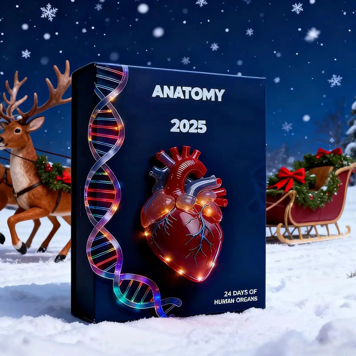 Anatomy Advent Calendar | 24 Day Acrylic Pendants | Medical Student Gifts