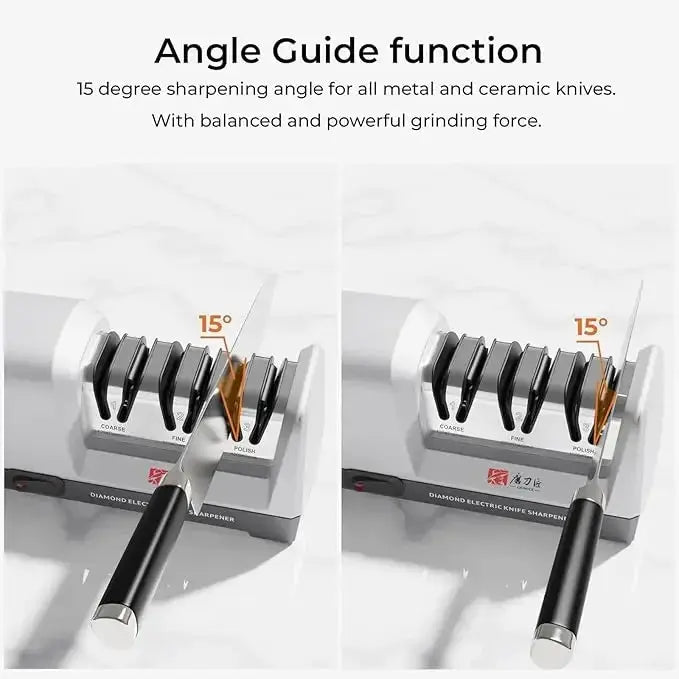 Electric Knife Sharpener | 3 Stage System | Diamond Abrasive