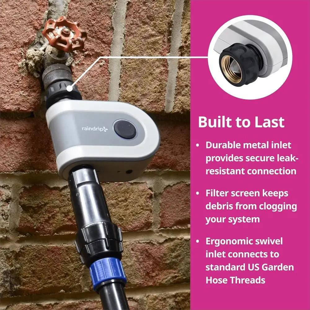 Smart Water Sprinkler Timer, Hose-End Controller for Garden Irrigation, App Control via 2.4 GHz, Compatible with GHT, Gray from PriceLows™