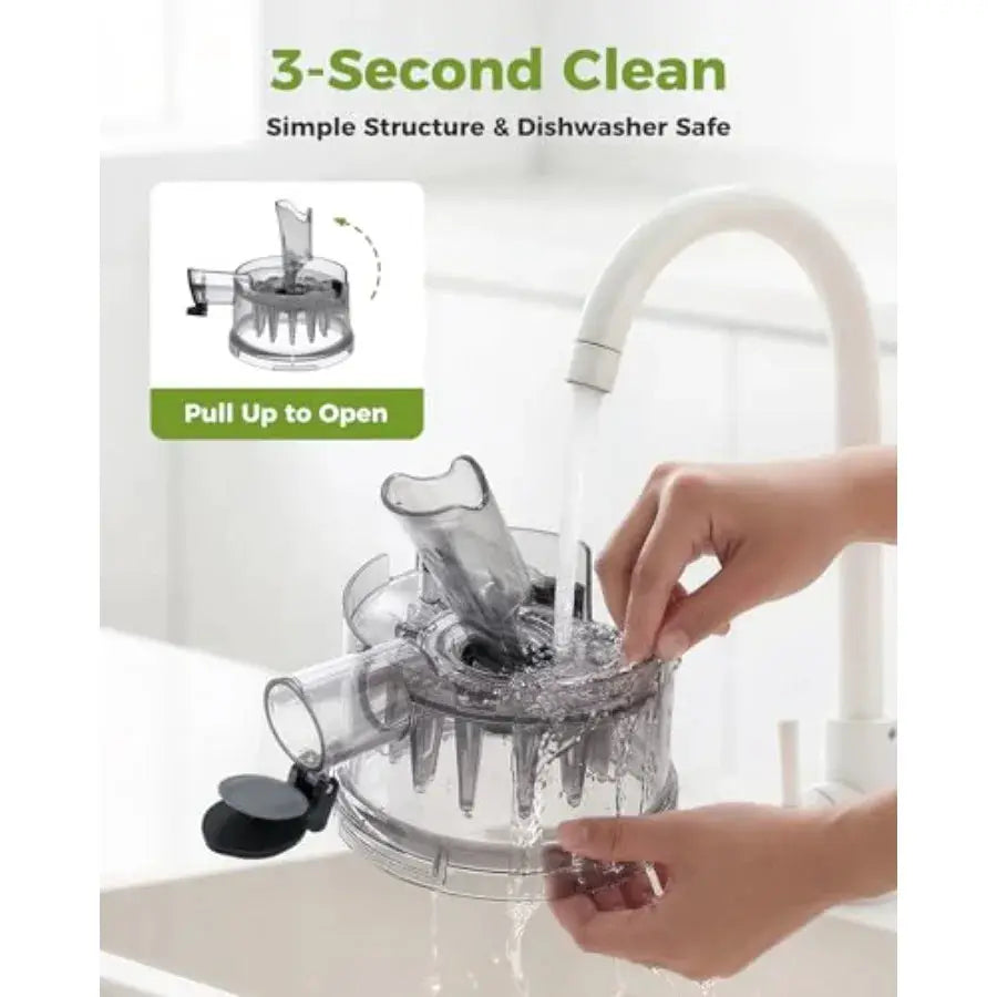 3-in-1 Cold Press Juicer Machine for Home Kitchen, Stainless Steel Black, Smart Touch Control with Wide 6.5 Chute, High Yield E from PriceLows™