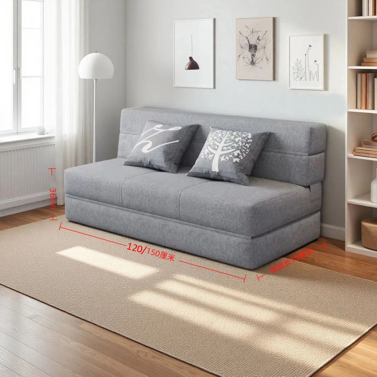Sofa | Sponge Filling | Hemp Fabric | Single, Double, Triple