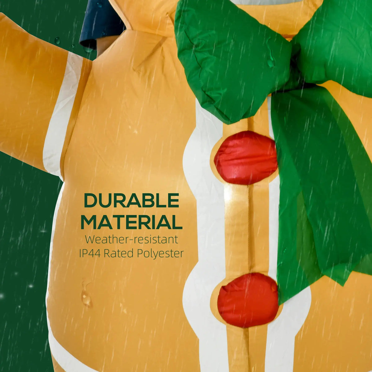 Inflatable Gingerbread Man | 6 Foot | LED Lights | Outdoor Decor